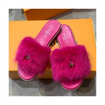 Louis Vuitton 2019 Ladies Mink Fur Slipper - 루이비통 2019 여성용 밍크퍼 슬리퍼 LOUS0181,Size(225 