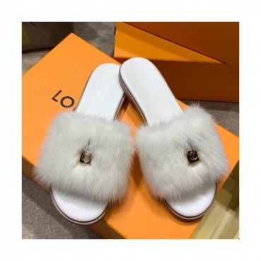 Louis Vuitton 2019 Ladies Mink Fur Slipper - 루이비통 2019 여성용 밍크퍼 슬리퍼 LOUS0180,Size(225 