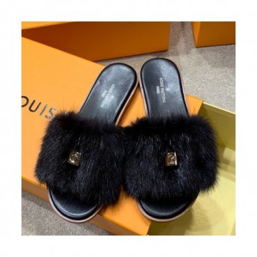 Louis Vuitton 2019 Ladies Mink Fur Slipper - 루이비통 2019 여성용 밍크퍼 슬리퍼 LOUS0179,Size(225 