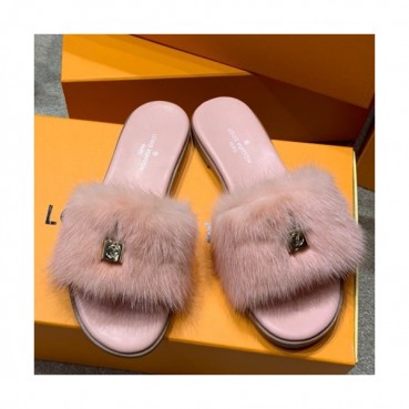 Louis Vuitton 2019 Ladies Mink Fur Slipper - 루이비통 2019 여성용 밍크퍼 슬리퍼 LOUS0178,Size(225 