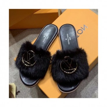 Louis Vuitton 2019 Ladies Mink Fur Slipper - 루이비통 2019 여성용 밍크퍼 슬리퍼 LOUS0176,Size(225 