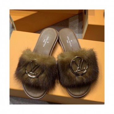 Louis Vuitton 2019 Ladies Mink Fur Slipper - 루이비통 2019 여성용 밍크퍼 슬리퍼 LOUS0175,Size(225 
