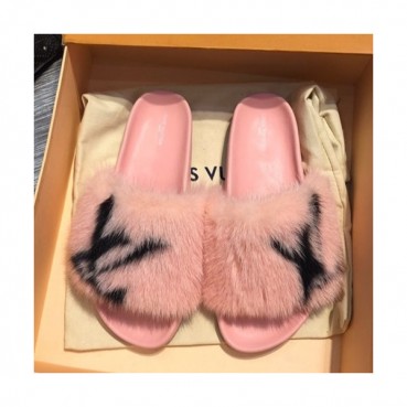 Louis Vuitton 2019 Ladies Mink Fur Slipper - 루이비통 2019 여성용 밍크퍼 슬리퍼 LOUS0174,Size(225 