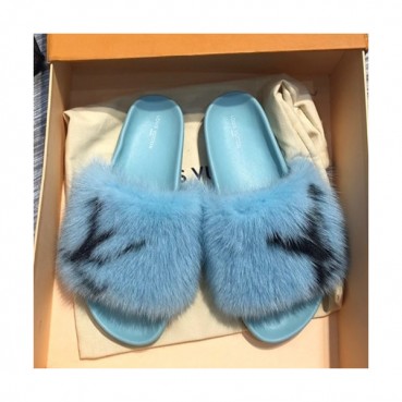 Louis Vuitton 2019 Ladies Mink Fur Slipper - 루이비통 2019 여성용 밍크퍼 슬리퍼 LOUS0173,Size(225 