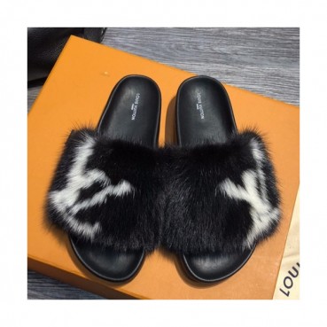 Louis Vuitton 2019 Ladies Mink Fur Slipper - 루이비통 2019 여성용 밍크퍼 슬리퍼 LOUS0172,Size(225 
