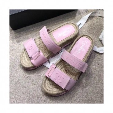 Chanel 2019 Ladies Leather Slipper - 샤넬 2019 여성용 레더 슬리퍼 CHAS0247.Size(225 
