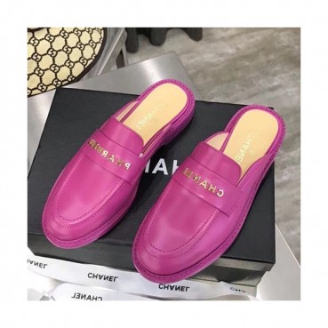 Chanel 2019 Ladies Leather Bloafer Slipper - 샤넬 2019 여성용 레더 블로퍼 슬리퍼 CHAS0235.Size(225 