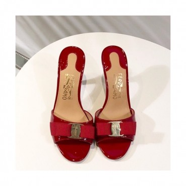 Salvatore Ferragamo 2019 Ladies Middle Heel Slipper - 페라가모 2019 여성용 미들힐 슬리퍼 FGMS0018.Size(225 