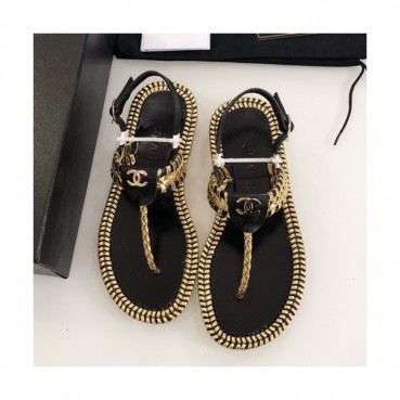 Chanel 2019 Ladies Leather Sandal - 샤넬 2019 여성용 레더 샌들 CHAS0211.Size(225 