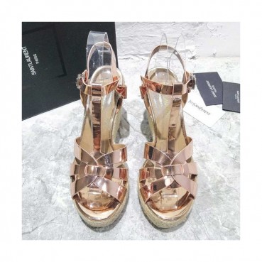 Saint Laurent 2019 Ladies Wedge High Heel Sandal - 입생로랑 2019 여성용 웨지 하이힐 샌들,SLS0036.Size(220 