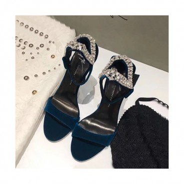Giuseppe Zanoti 2019 Ladies Velvet High Heel Sandal - 쥬세페자노티 2019 여성용 벨벳 하이힐 샌들,GZS0006.Size(220 