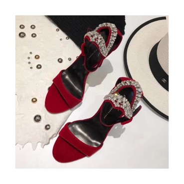 Giuseppe Zanoti 2019 Ladies Velvet High Heel Sandal - 쥬세페자노티 2019 여성용 벨벳 하이힐 샌들,GZS0005.Size(220 