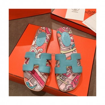 Hermes 2019 Ladies Oasis Leather Slipper - 에르메스 2019 여성용 오아시스 레더 슬리퍼 HERS0108,Size(220 