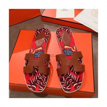 Hermes 2019 Ladies Oasis Leather Slipper - 에르메스 2019 여성용 오아시스 레더 슬리퍼 HERS0107,Size(220 