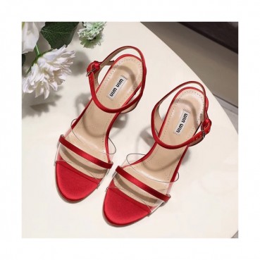 Miumiu 2019 Ladies High Heel Sandal - 미우미우 2019 여성용 하이힐 샌들 MIUS0041.Size(220 