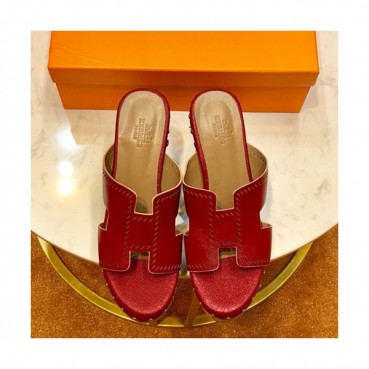 Hermes 2019 Ladies Oasis Leather Wedge Slipper - 에르메스 2019 여성용 오아시스 레더 웨지 슬리퍼 HERS0075,Size(220 