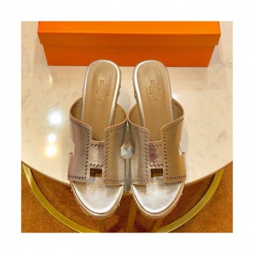 Hermes 2019 Ladies Oasis Leather Wedge Slipper - 에르메스 2019 여성용 오아시스 레더 웨지 슬리퍼 HERS0074,Size(220 