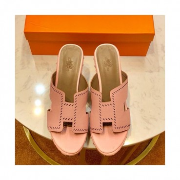 Hermes 2019 Ladies Oasis Leather Wedge Slipper - 에르메스 2019 여성용 오아시스 레더 웨지 슬리퍼 HERS0073,Size(220 