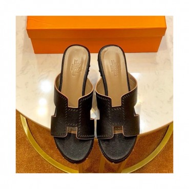 Hermes 2019 Ladies Oasis Leather Wedge Slipper - 에르메스 2019 여성용 오아시스 레더 웨지 슬리퍼 HERS0072,Size(220 