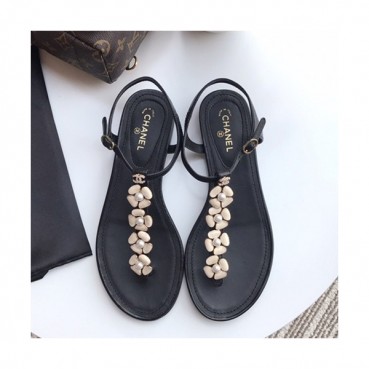 Chanel 2019 Ladies Leather Sandal - 샤넬 2019 여성용 레더 샌들 CHAS0189.Size(225 