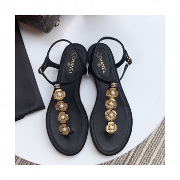 Chanel 2019 Ladies Leather Sandal - 샤넬 2019 여성용 레더 샌들 CHAS0188.Size(225 