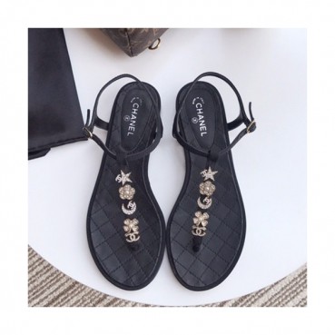 Chanel 2019 Ladies Leather Sandal - 샤넬 2019 여성용 레더 샌들 CHAS0187.Size(225 