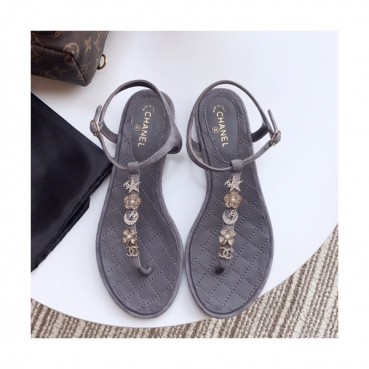 Chanel 2019 Ladies Leather Sandal - 샤넬 2019 여성용 레더 샌들 CHAS0186.Size(225 