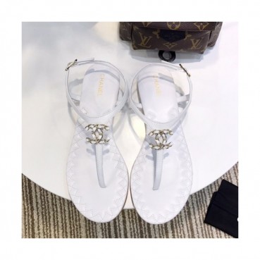 Chanel 2019 Ladies Leather Sandal - 샤넬 2019 여성용 레더 샌들 CHAS0180.Size(225 
