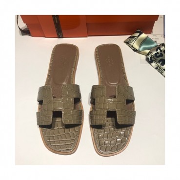 Hermes 2019 Ladies Oasis Leather Slipper - 에르메스 2019 여성용 오아시스 레더 슬리퍼 HERS0056,Size(225 