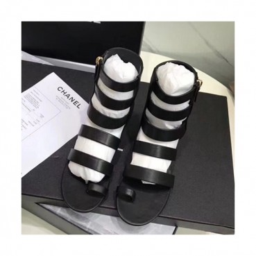 Chanel 2019 Ladies Leather Sandal - 샤넬 2019 여성용 레더 샌들 CHAS0179.Size(225 