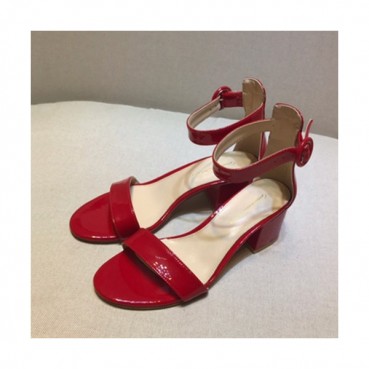 Gianvito Rossi 2019 Ladies Leather Middle Heel Sandal - 지안비토 로시 2019 여성용 레더 미들힐 샌들 GRS0017.Size(225 