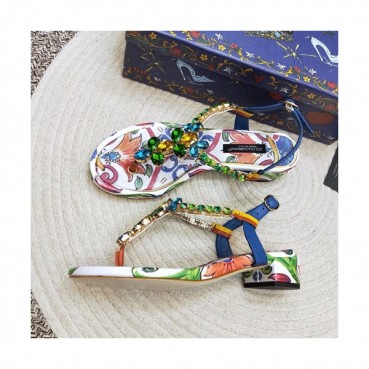 Dolce&Gabbana  2019 Ladies Leather Sandal - 돌체앤가바나 2019 여성용 레더 샌들, DGS0014.Size(225 