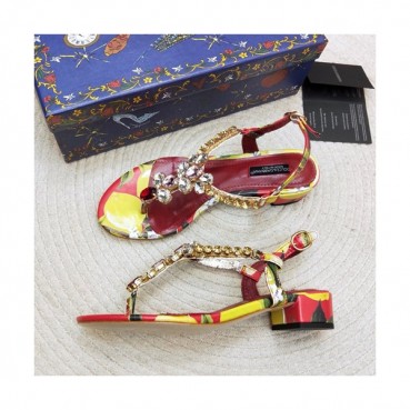 Dolce&Gabbana  2019 Ladies Leather Sandal - 돌체앤가바나 2019 여성용 레더 샌들, DGS0013.Size(225 