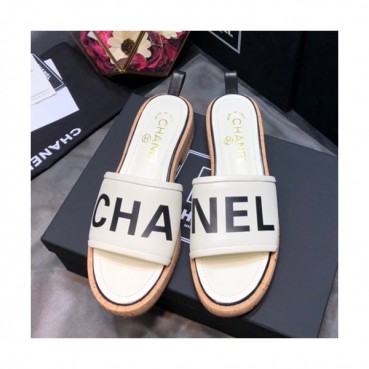 Chanel 2019 Ladies Leather Slipper - 샤넬 2019 여성용 레더 슬리퍼 CHAS0169.Size(225 