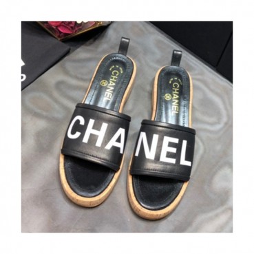 Chanel 2019 Ladies Leather Slipper - 샤넬 2019 여성용 레더 슬리퍼 CHAS0168.Size(225 