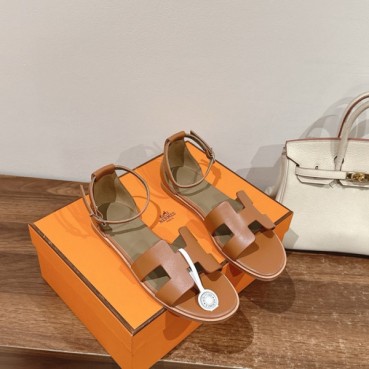 Hermes 2019 Ladies Leather Sandal  - 에르메스 2019 여성용 레더 샌들,HERS0050,Size(225 