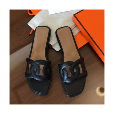 Hermes 2019 Ladies Leather Slipper - 에르메스 2019 여성용 레더 슬리퍼 HERS0049,Size(225 
