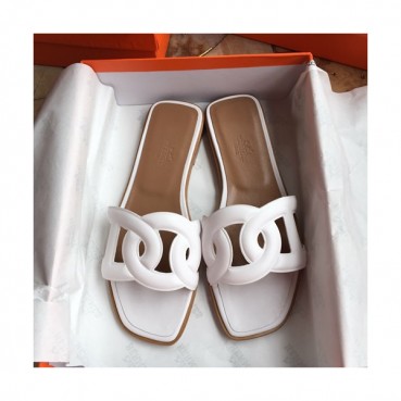 Hermes 2019 Ladies Leather Slipper - 에르메스 2019 여성용 레더 슬리퍼 HERS0048,Size(225 