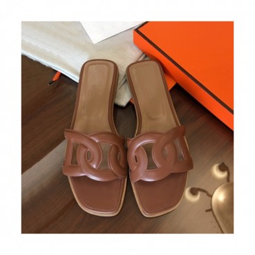 Hermes 2019 Ladies Leather Slipper - 에르메스 2019 여성용 레더 슬리퍼 HERS0046,Size(225 