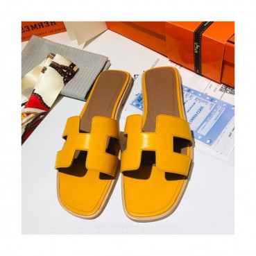 Hermes 2019 Ladies Oasis Leather Slipper - 에르메스 2019 여성용 오아시스 레더 슬리퍼 HERS0032,Size(225 