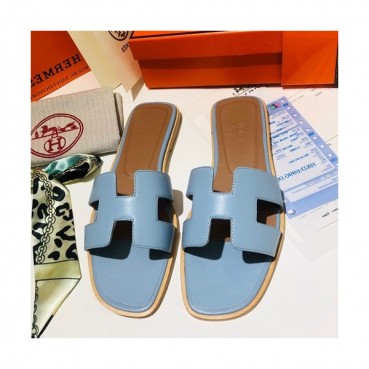 Hermes 2019 Ladies Oasis Leather Slipper - 에르메스 2019 여성용 오아시스 레더 슬리퍼 HERS0030,Size(225 