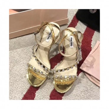 Miumiu 2019 Ladies High Heel Sandal - 미우미우 2019 여성용 하이힐 샌들 MIUS0014.Size(225 