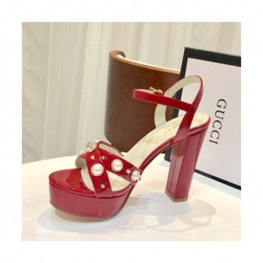 Gucci 2019 Ladies Leather High Heel Sandal - 구찌 2019 여성용 레더 하이힐 샌들, GUCS0078.Size(220 