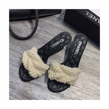 Chanel 2019 Ladies Mddle Heel Slipper - 샤넬 2019 여성용 미들힐 슬리퍼 CHAS0136.Size(225 