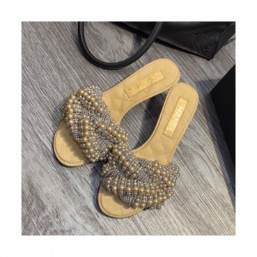 Chanel 2019 Ladies Mddle Heel Slipper - 샤넬 2019 여성용 미들힐 슬리퍼 CHAS0135.Size(225 