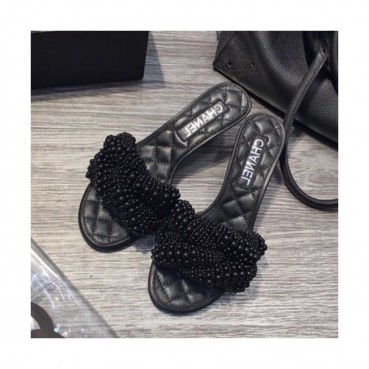 Chanel 2019 Ladies Mddle Heel Slipper - 샤넬 2019 여성용 미들힐 슬리퍼 CHAS0134.Size(225 
