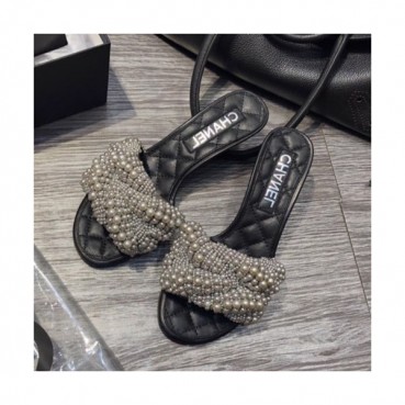 Chanel 2019 Ladies Mddle Heel Slipper - 샤넬 2019 여성용 미들힐 슬리퍼 CHAS0133.Size(225 
