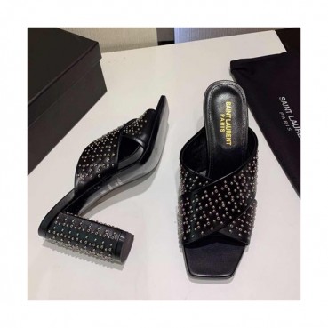 Saint Laurent 2019 Ladies High Heel Slipper - 입생로랑 2019 여성용 하이힐 슬리퍼,SLS0021.Size(225 