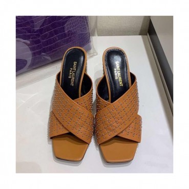 Saint Laurent 2019 Ladies High Heel Slipper - 입생로랑 2019 여성용 하이힐 슬리퍼,SLS0019.Size(225 