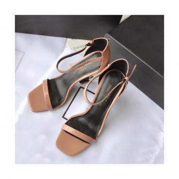 Saint Laurent 2019 Ladies Metal Logo High Heel Sandal - 입생로랑 2019 여성용 메탈로고 하이힐 샌들,SLS0012.Size(225 